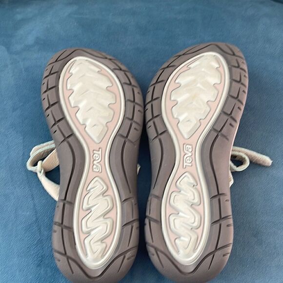 Teva Elzada Leather Slide Gray Mist Sandals size 9 - Picture 6 of 7